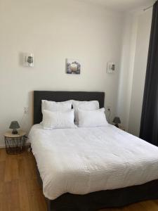 Ένα ή περισσότερα κρεβάτια σε δωμάτιο στο Appart Aux deux Colombes avec Balcon et Garage