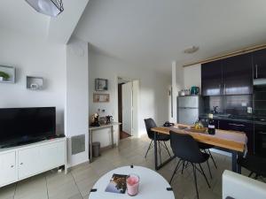 TV a/nebo společenská místnost v ubytování Apartment Sandra Toplice Sveti Martin