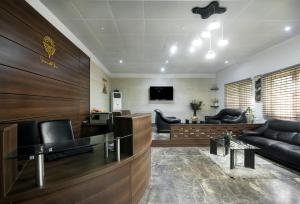The lobby or reception area at Anabel Apartment and Suites, Abuja