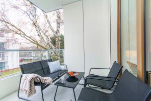 Posezení v ubytování Margo Rentyear Apartments