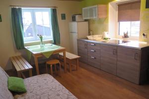 Kuchyňa alebo kuchynka v ubytovaní Apartments Skiareál U Vodárny Bedřichov