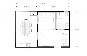 Plán poschodí v ubytovaní Holiday house in Pakoštane with sea view, terrace, air conditioning, Wi-Fi (4852-1)
