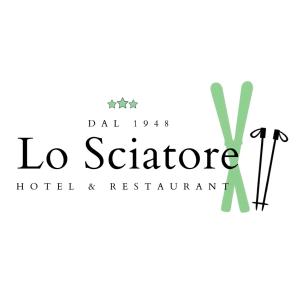 un logo pour un hôtel-restaurant proposant un hébergement scientifique dans l'établissement Lo Sciatore Hotel & Restaurant, à Camigliatello Silano