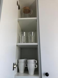 Príslušenstvo na prípravu kávy alebo čaju v ubytovaní CR Apartament Centrum Zamenhofa 1
