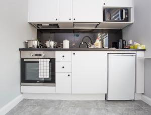 Kuchyňa alebo kuchynka v ubytovaní CR Apartament Centrum Zamenhofa 1