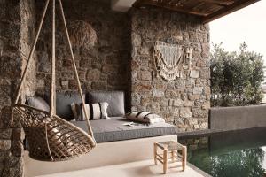 Uma área de estar em Amyth of Mykonos Agios Stefanos