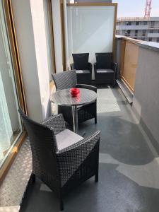 Posedenie v ubytovaní Neubau Wohnung Stadlau