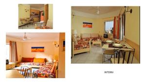 2 Bilder von einem Wohnzimmer und einem Esszimmer in der Unterkunft Vacanze in natura incontaminata "case vacanza Francesca-Gaia" in Isola Rossa + 34 Fotos
