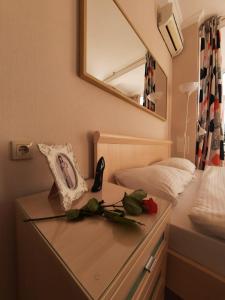 Cama o camas de una habitación en Apartments v Sochi 5 Zhelaniy