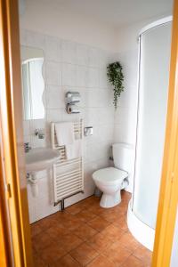 Koupelna v ubytování Rodinný penzion Barborka