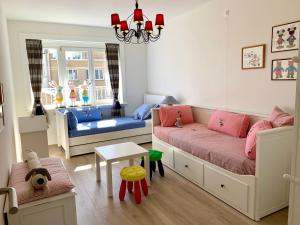 Istumisnurk majutusasutuses Residentie Rapallo Oostende with fantastic Sea View!