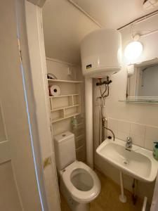 Ванная комната в Hotel Aakenus Economy Apartments Peura