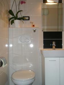 a bathroom with a white toilet and a sink at Apartment Peni in Split