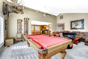 a living room with a pool table at Bend Country Club Golf Course Beauty in Bend