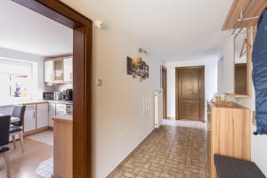 Kuchyň nebo kuchyňský kout v ubytování Appartement Taurachblick
