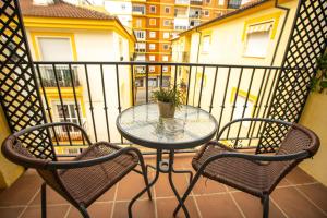 Ein Balkon oder eine Terrasse in der Unterkunft Hotel Arunda II