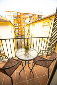 Ein Balkon oder eine Terrasse in der Unterkunft Hotel Arunda II