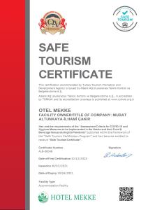 Certifikát, hodnocení, plakát nebo jiný dokument vystavený v ubytování Mekke Hotel Istanbul
