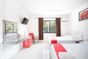 Postel nebo postele na pokoji v ubytování Hotel Casa Ariana