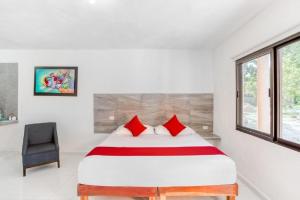 Postel nebo postele na pokoji v ubytování Hotel Casa Ariana
