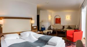 Istumisnurk majutusasutuses Hotel Gasthof Blaue Quelle