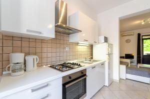 Kuchyň nebo kuchyňský kout v ubytování Ananas Apartments