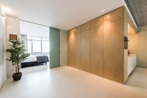 Postel nebo postele na pokoji v ubytování Houthavens Apartments