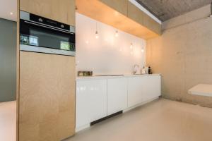 Kuchyň nebo kuchyňský kout v ubytování Houthavens Apartments
