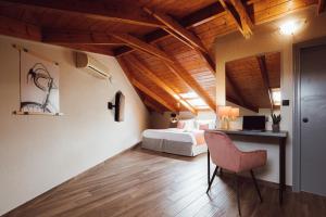 Postel nebo postele na pokoji v ubytování Akti Hotel Ioannina