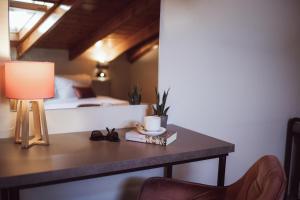 Postel nebo postele na pokoji v ubytování Akti Hotel Ioannina