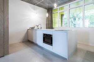 Kuchyň nebo kuchyňský kout v ubytování Houthavens Apartments