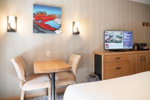 Televiisor ja/või meelelahutuskeskus majutusasutuses Moose Hotel and Suites