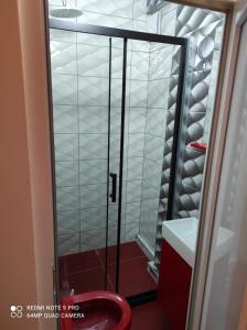 Phòng tắm tại Hotel Heimli