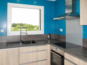 a kitchen with a sink and a window at Holiday Home Chalmeignes by Interhome in Saint-Germain-sur-Ay