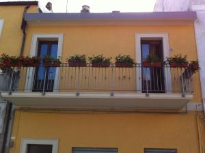 
a view from a window of a building with a balcony at B&B Le Stanze di Ludovica in Termoli
