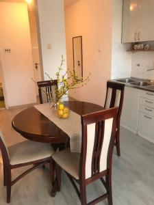 Kuchyň nebo kuchyňský kout v ubytování Apartman Igalo Centar