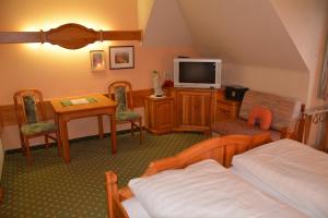 TV a/nebo společenská místnost v ubytování Hotel-Restaurant Fischer