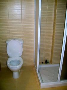 un bagno con wc e doccia di A209 Coralli Spa, Cyprus - Med View Studio a Protaras Altre 10 foto