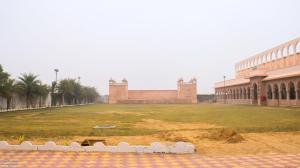 a large field in front of a building at The Grand Shekhawati in Rāmsir