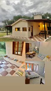 a collage of three pictures of a house at Las Brisas casas de campo un lugar para soñar in San Antonio de Arredondo
