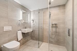 Koupelna v ubytování Hotel Amper