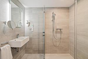 Koupelna v ubytování Hotel Amper