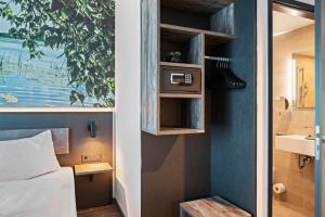 Kuchyň nebo kuchyňský kout v ubytování Hotel Amper