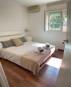 Postel nebo postele na pokoji v ubytování Apartamento con gran terraza cerca de la playa