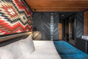 Postel nebo postele na pokoji v ubytování Stara Pravda Hotel - Vykrutasy
