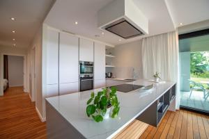 Cuisine ou kitchenette dans l'établissement Au bois du Sart-Tilman