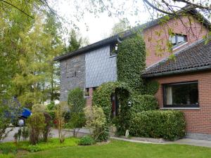 una casa di mattoni con edera sul lato di L'Horizon Studios & Apparts a Malmedy