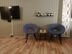 TV a/nebo společenská místnost v ubytování Lofoten Villa