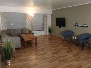 Posezení v ubytování Lofoten Villa