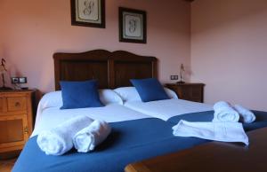 A bed or beds in a room at Casal Pedrajás